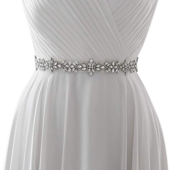 Versatile Rhinestone Embellished Bridal Belt - Perfect for Any Formal Occasion - Picture 1 of 6